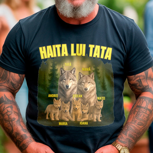 Tricou personalizat „Haita lui Tata” – Cadou unic pentru tați