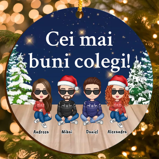 Ornament Crăciun Personalizat pentru Colegi – Cadou Corporate Amuzant