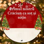 Ornament Personalizat Primul Crăciun Ca Soț și Soție – Cadou Romantic pentru Cupluri
