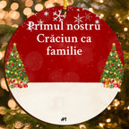 Ornament Personalizat Primul Crăciun Ca Familie – Suvenir Pentru Părinți și Bebeluși
