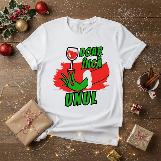 Tricou de Crăciun – Doar încă unul (cu pahar de vin)