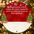 Decorațiune de Crăciun cu Personaje Personalizabile și Text Personalizabil pentru Colegi deveniți Prieteni (până la 6 persoane)