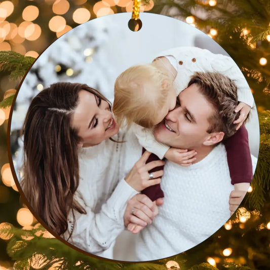 Ornament de Crăciun Personalizat cu Fotografie